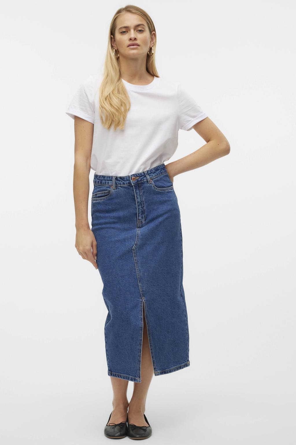 VERO MODA T-shirt VMPAULA van katoen wit