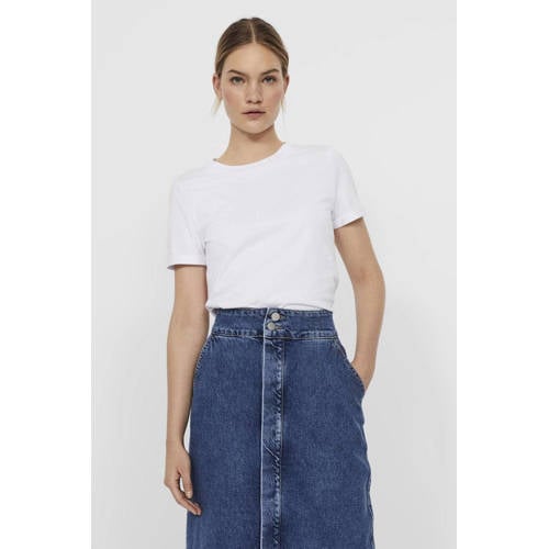 VERO MODA T-shirt VMPAULA van katoen wit afbeelding