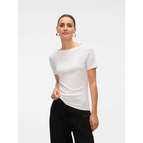 VERO MODA top VMPANDA met katoen wit afbeelding