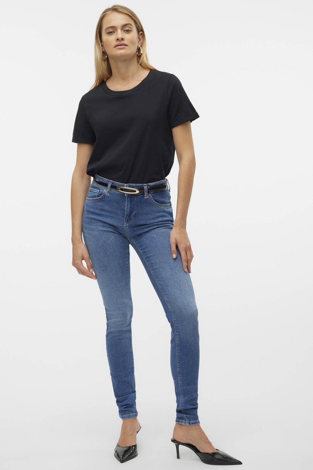 VERO MODA T-shirt VMPAULA van katoen zwart