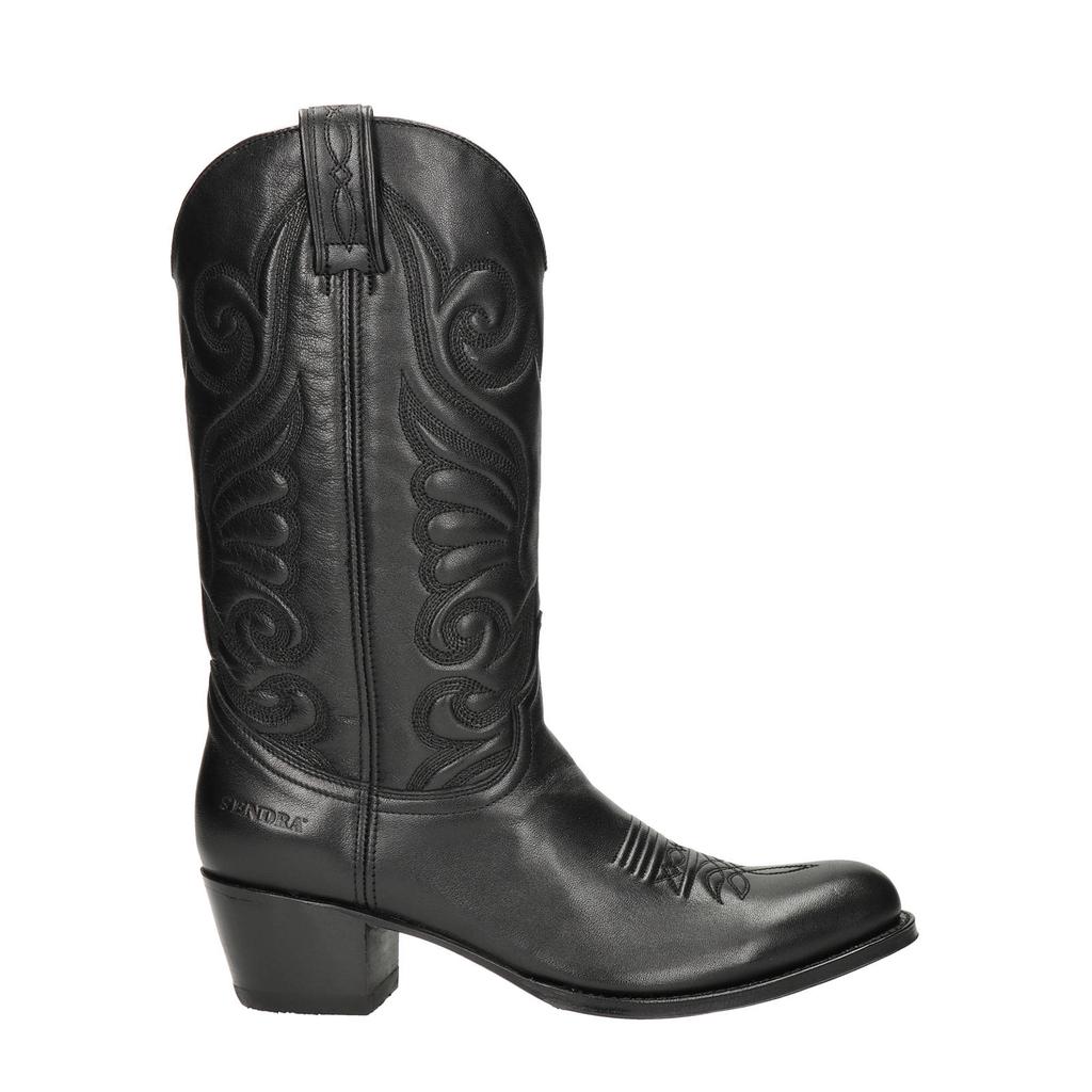 Zwarte dames Sendra 11627 Debora leren cowboylaarzen