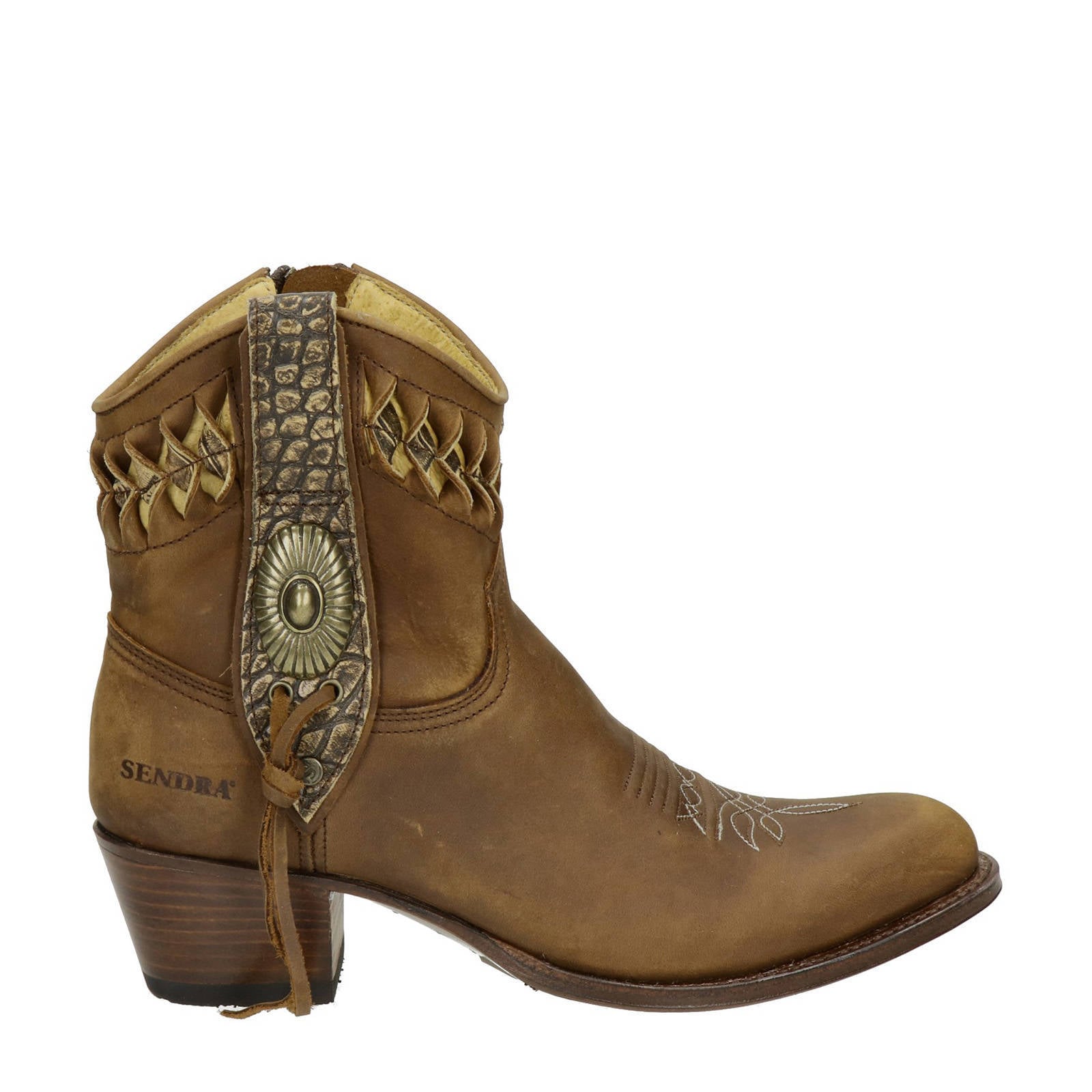 Sendra 14095 Debora nubuck cowboylaarzen cognac | wehkamp