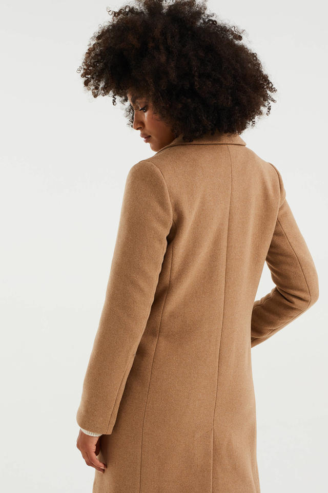 Het eens zijn met Betreffende invoer WE Fashion halflange coat met wol camel melange | wehkamp
