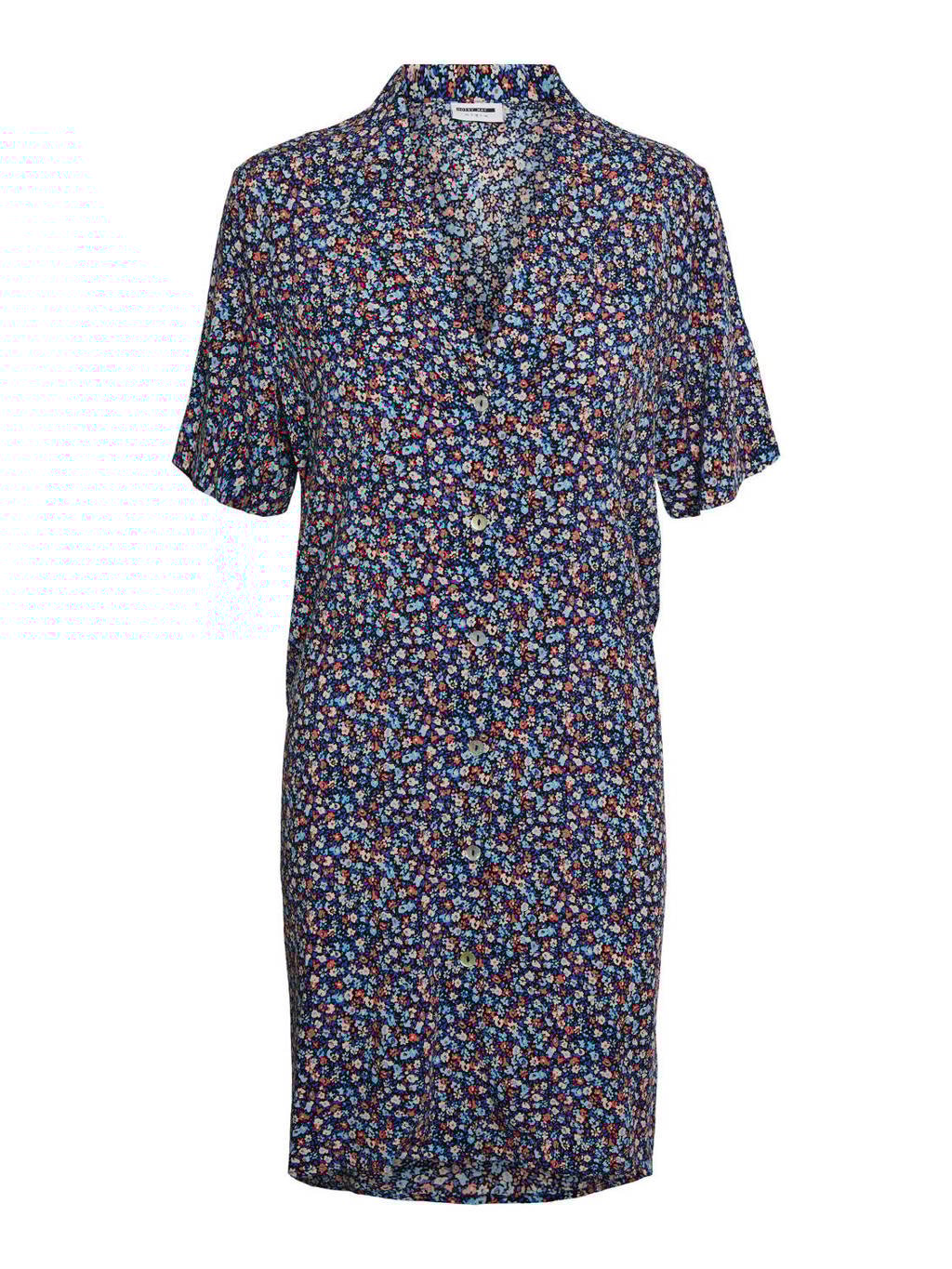 NOISY MAY gebloemde jurk NMASTA blauw/multi, Blauw/multi