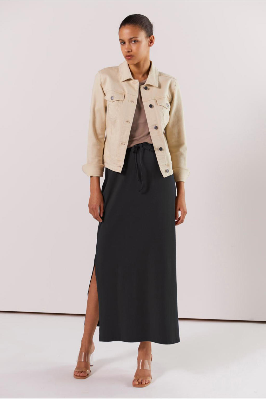 Object Objstephanie Jeanette S/S Dress Noos - Abito Corto Donna In Jersey, Maniche Corte, Sostenibile - 2