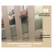 thumbnail: Snoozzz Reflux kussen - Baby hellend kussen voor ledikant - Ventilerend - met wasbare hoes - Wit