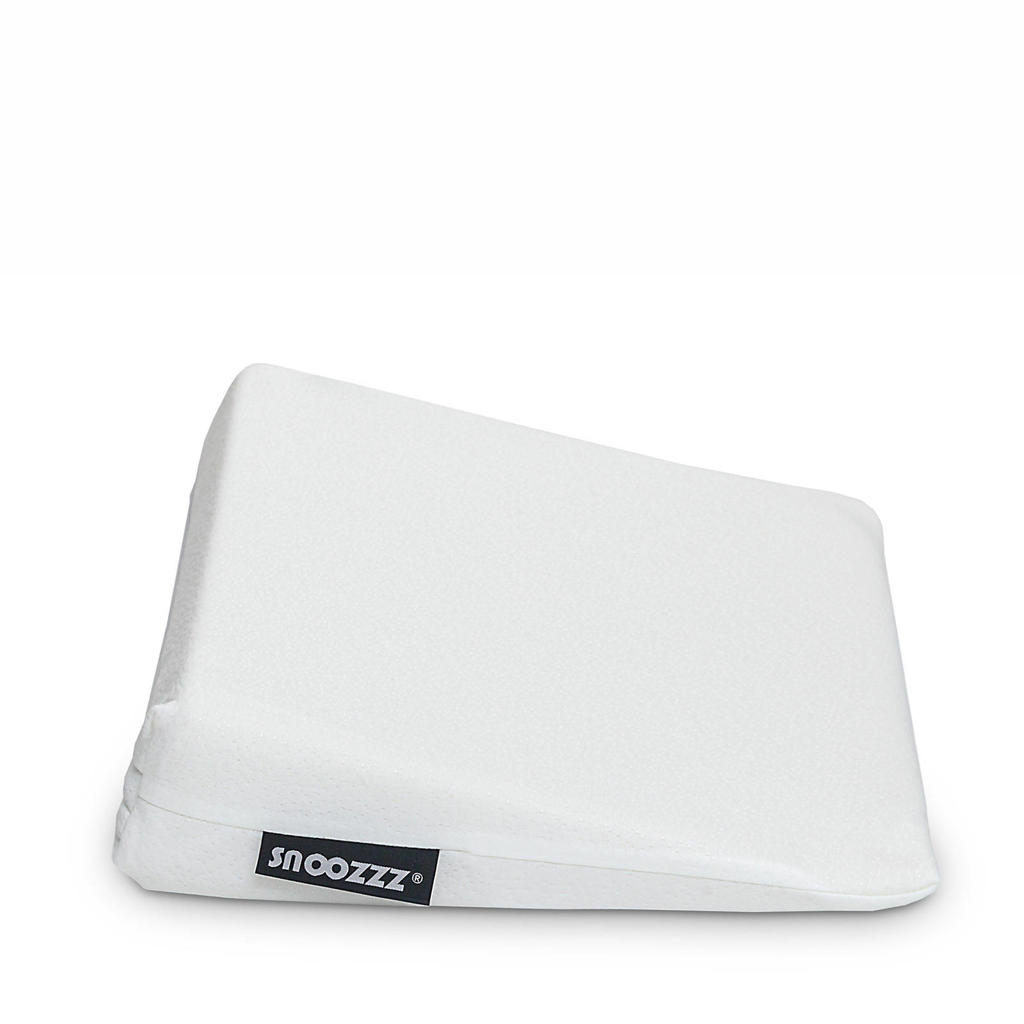 Snoozzz Reflux kussen - Baby hellend kussen voor ledikant - Ventilerend - met wasbare hoes - Wit