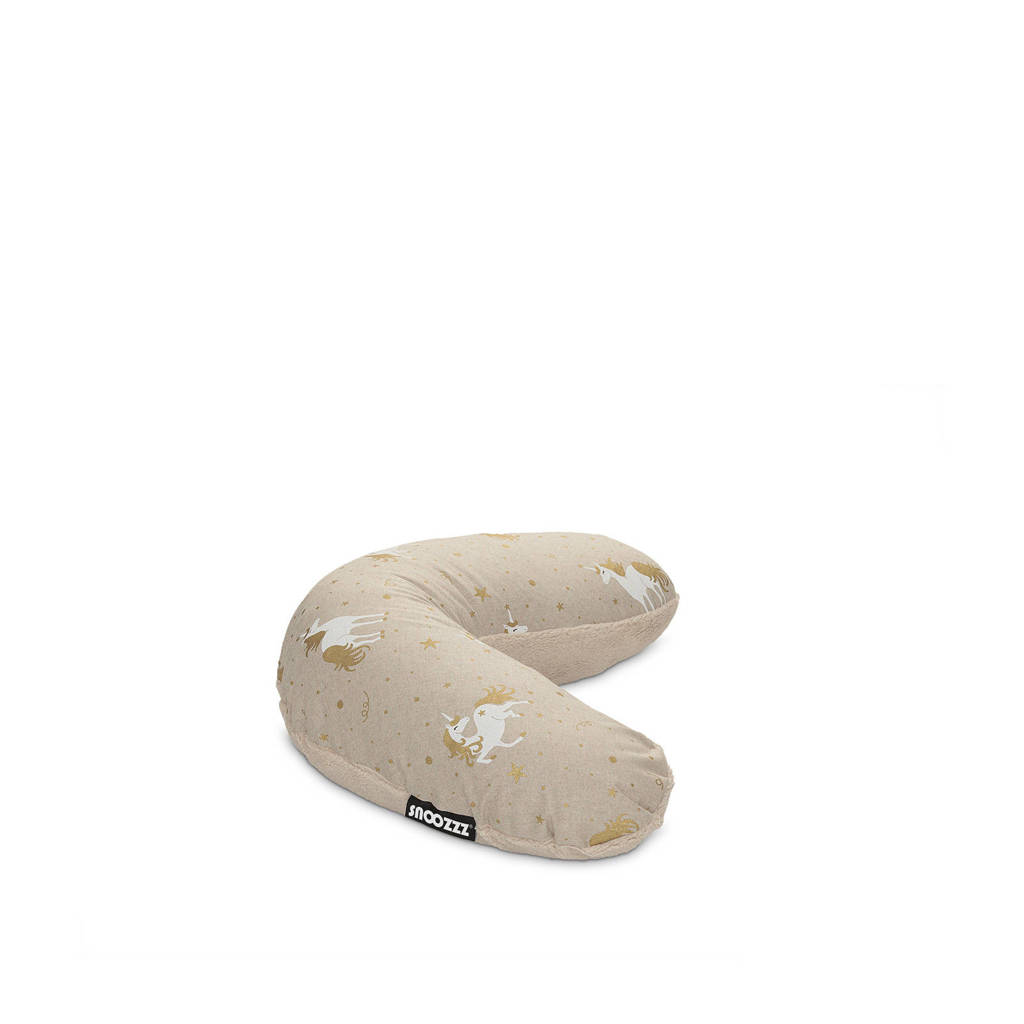 Snoozzz voedingskussen S - Mini ster -120 cm, Grijs/wit