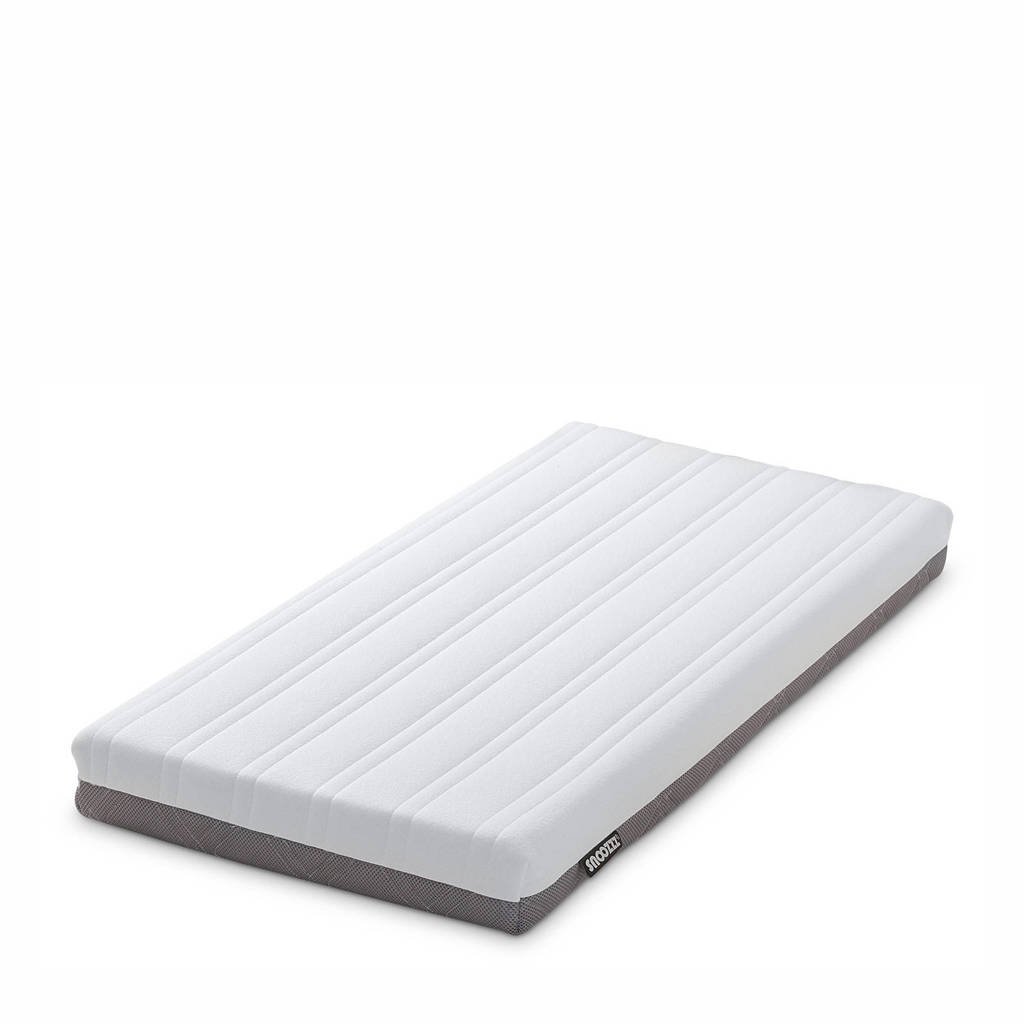Snoozzz ledikant matras 60 x 120 cm Premium 2 in 1 - incl wasbare anti allergie hoes, Wit