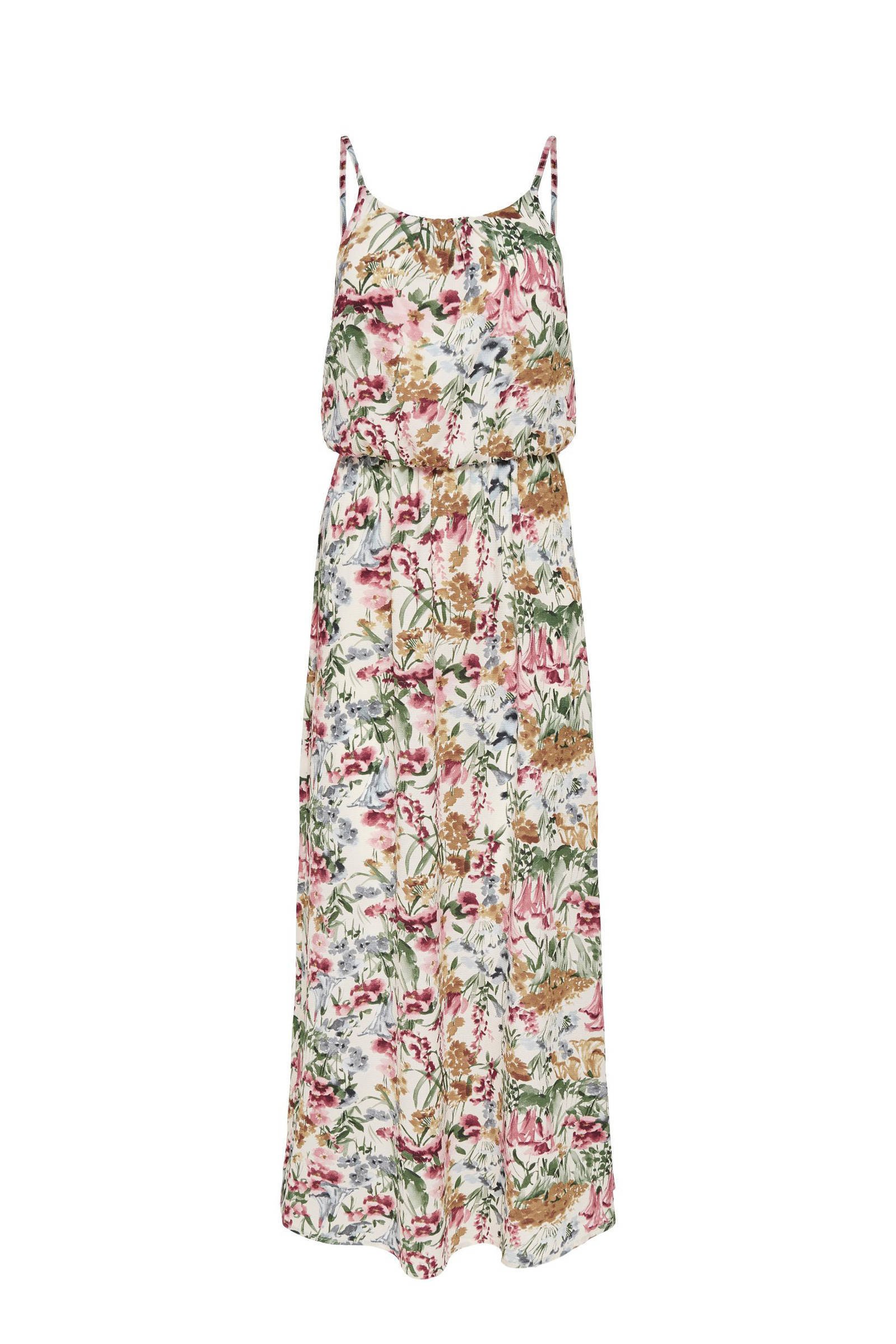 ONLY gebloemde maxi jurk ONLWINNER ecru/roze/groen/bruin/blauw online kopen