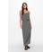 ONLY maxi jurk ONLWINNER met all over print en plooien zwart/wit