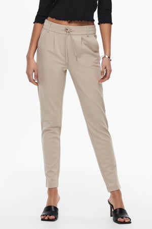 tapered fit broek ONLPOPTRASH beige regular