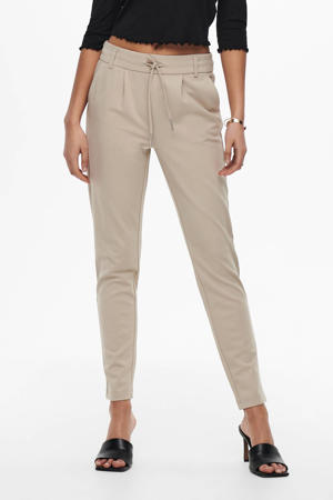 tapered fit broek ONLPOPTRASH beige regular