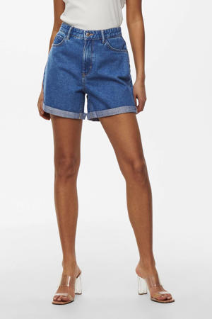 high waist mom short ONLVEGA blauw