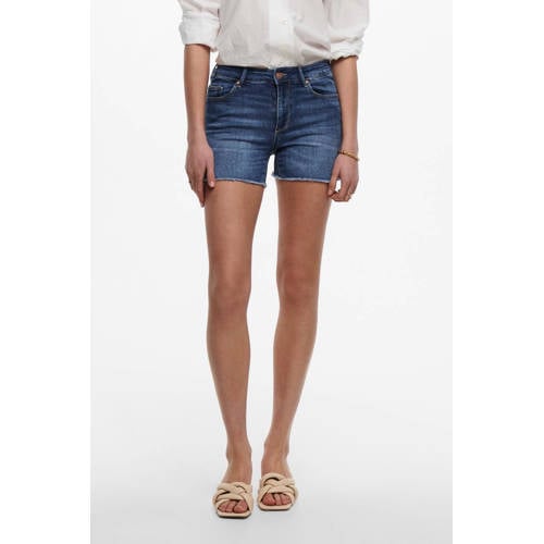 ONLY jeans short ONLBLUSH dark blue denim afbeelding