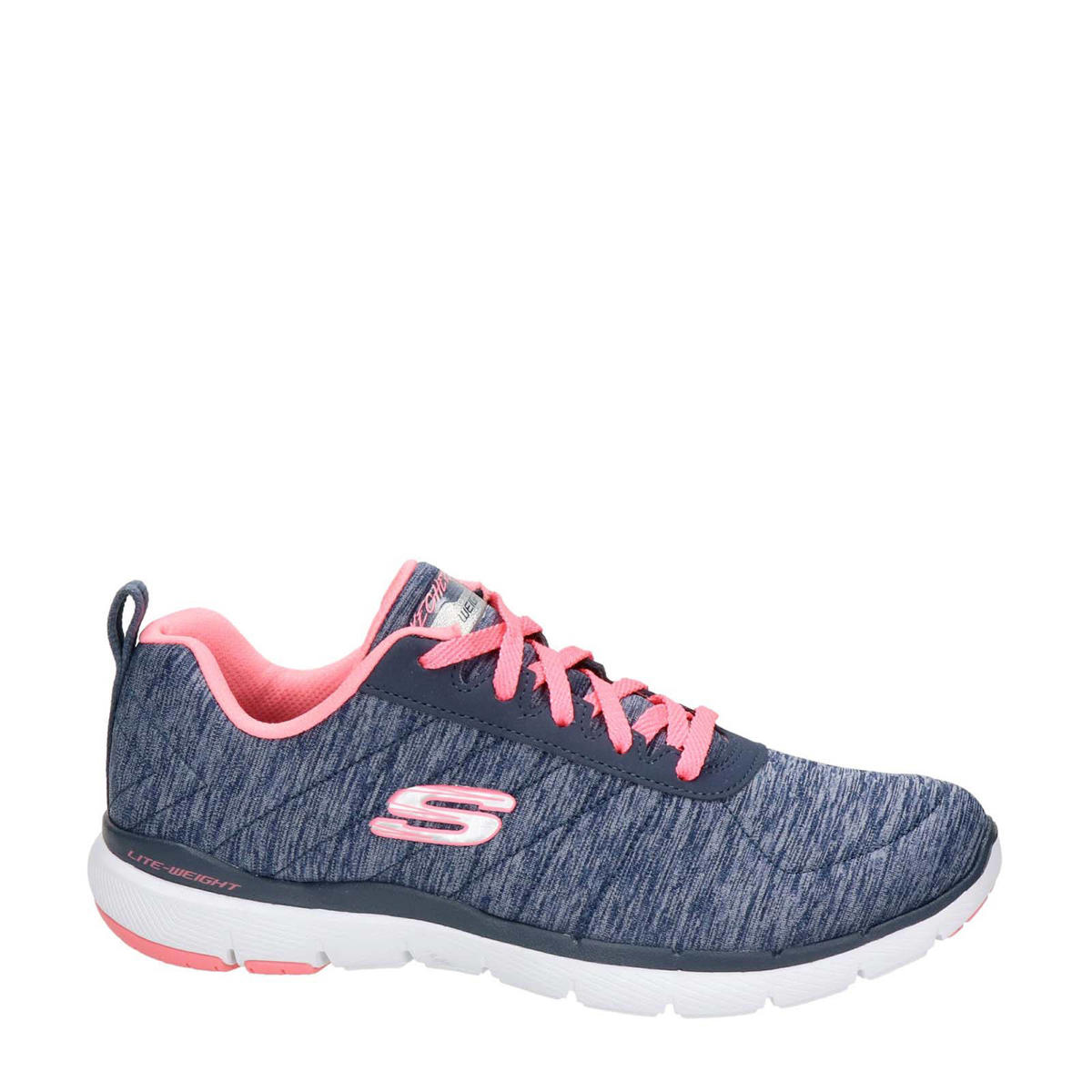Vernauwd ei Demonteer Skechers Flex Appeal 3.0 sneakers blauw/roze | wehkamp