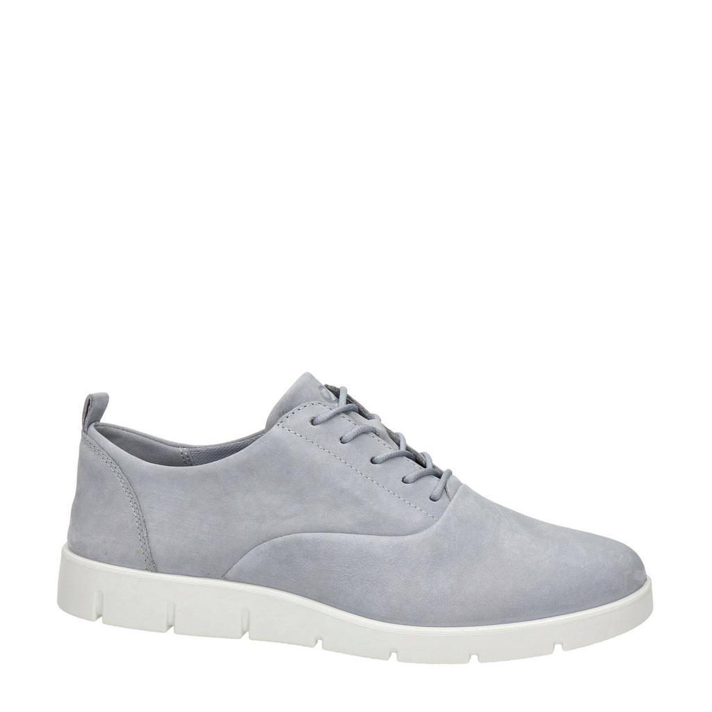 Grijze dames Ecco Bella nubuck veterschoenen