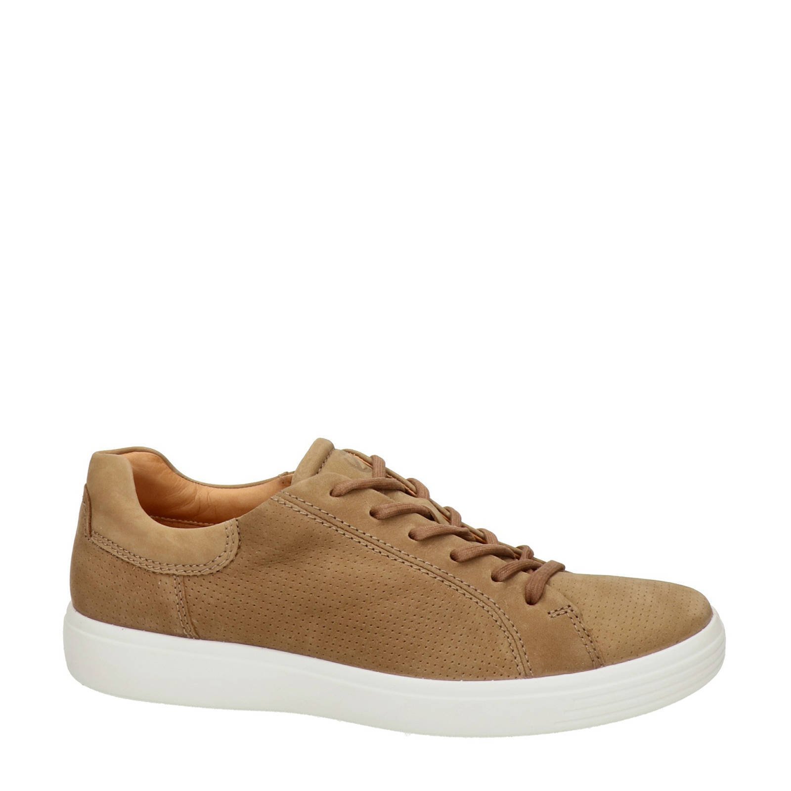 Ecco Soft 7 nubuck veterschoenen camel