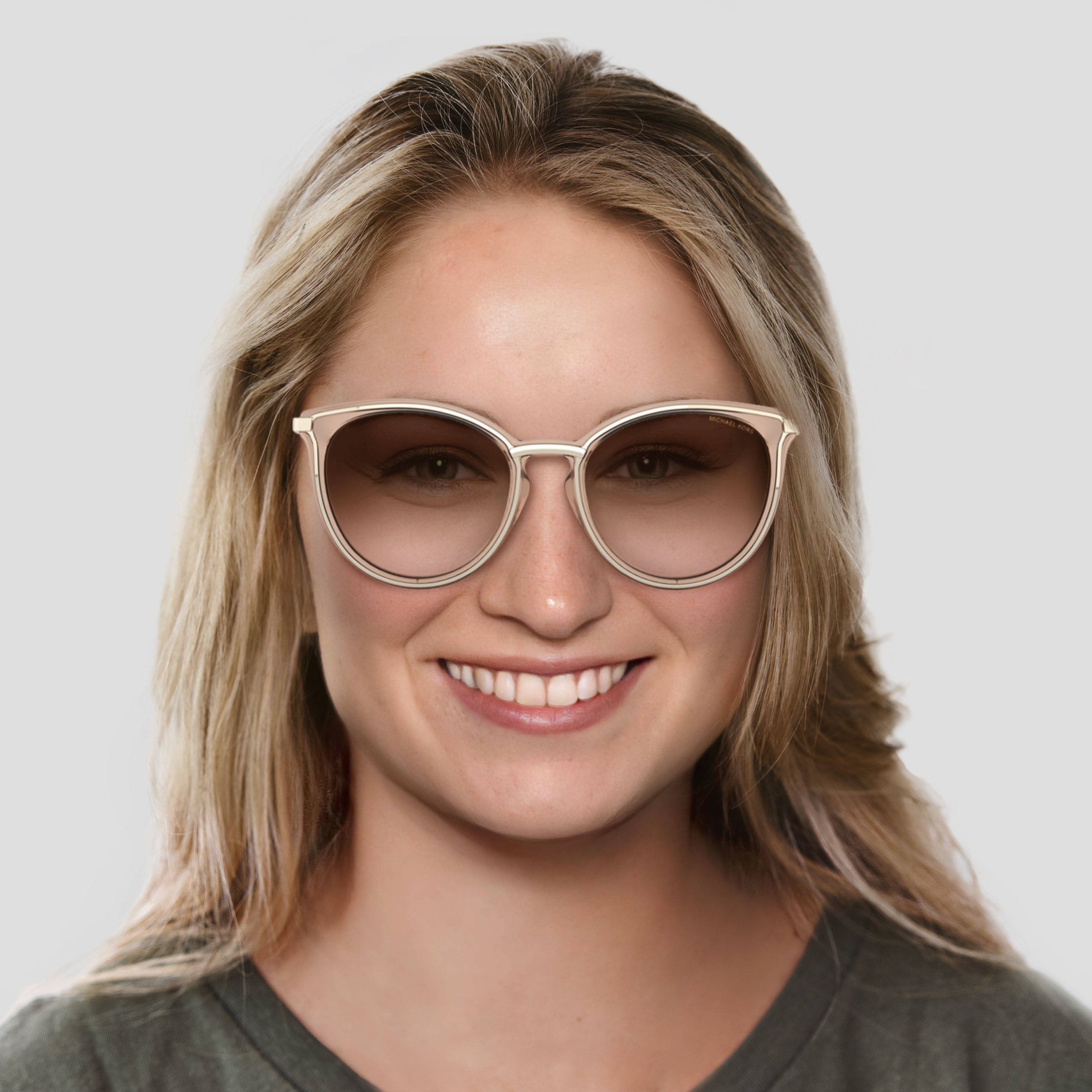 Michael Kors MK 1077 Brisbane 101413 Light Goldbrown Transparent   Sunglasses Woman