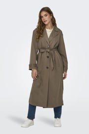 thumbnail: ONLY trenchcoat zomer ONLLINE met ceintuur bruin