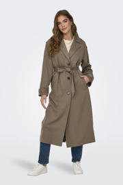 thumbnail: ONLY trenchcoat zomer ONLLINE met ceintuur bruin