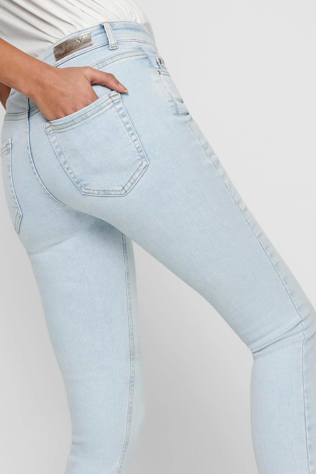 ONLY skinny jeans ONLBLUSH light blue denim regular wehkamp