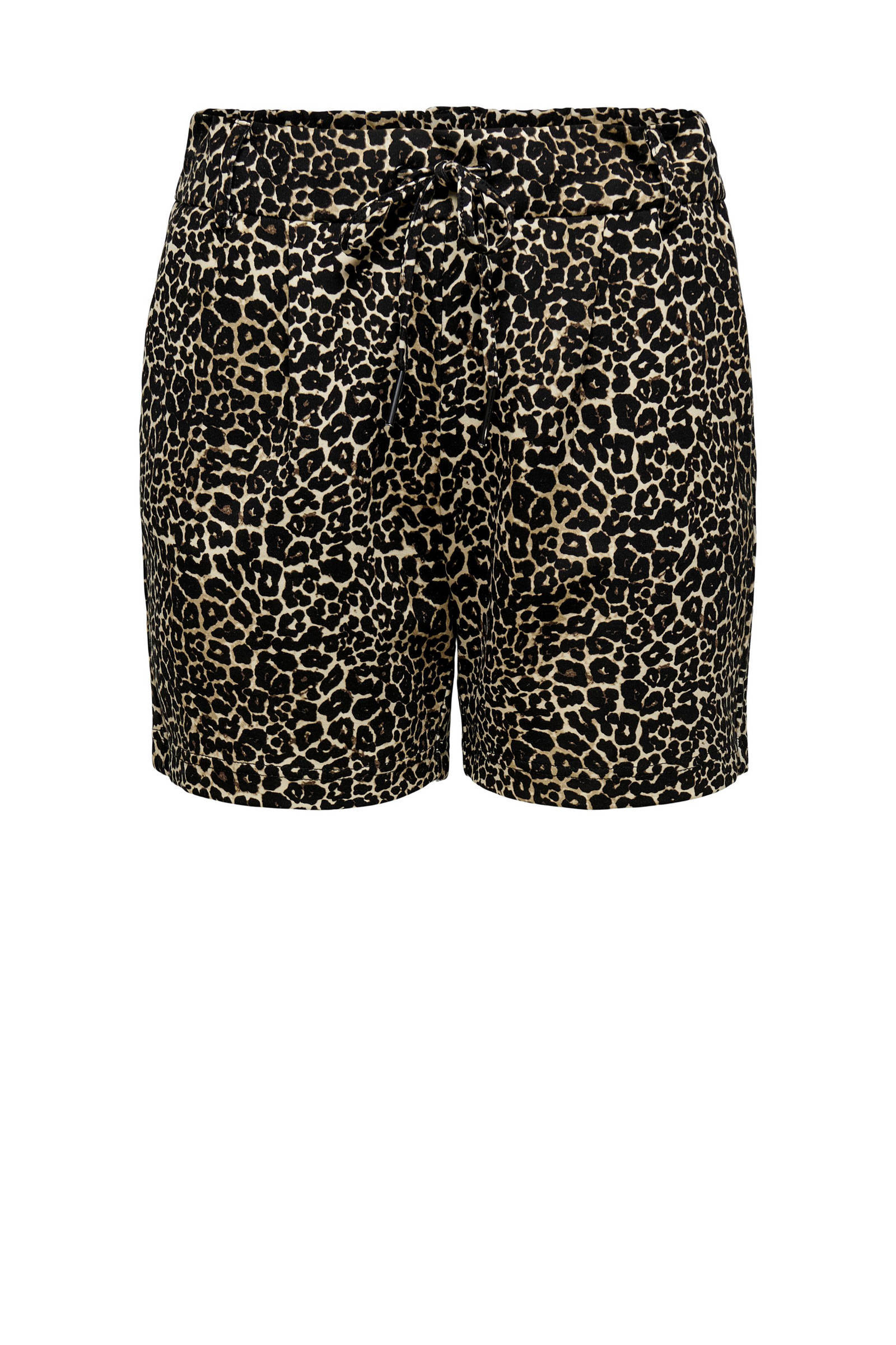 ONLY straight fit short ONLPOPTRASH met panterprint beige/zwart | wehkamp