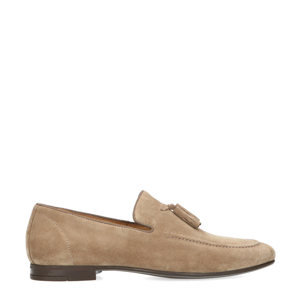 Beige heren Manfield suède loafers