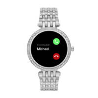 Michael Kors Darci Gen 5E Dames Display Smartwatch MKT5126, Zilverkleurig