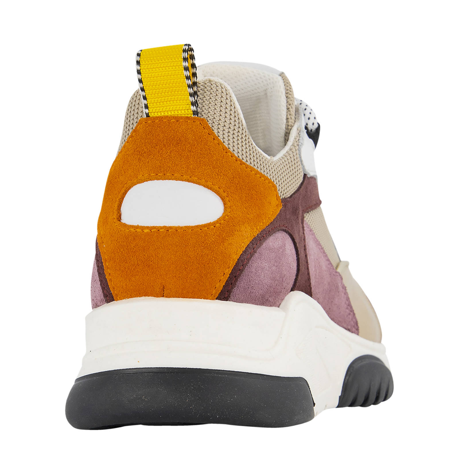 Oxmox chunky leren sneakers beige/multi | wehkamp