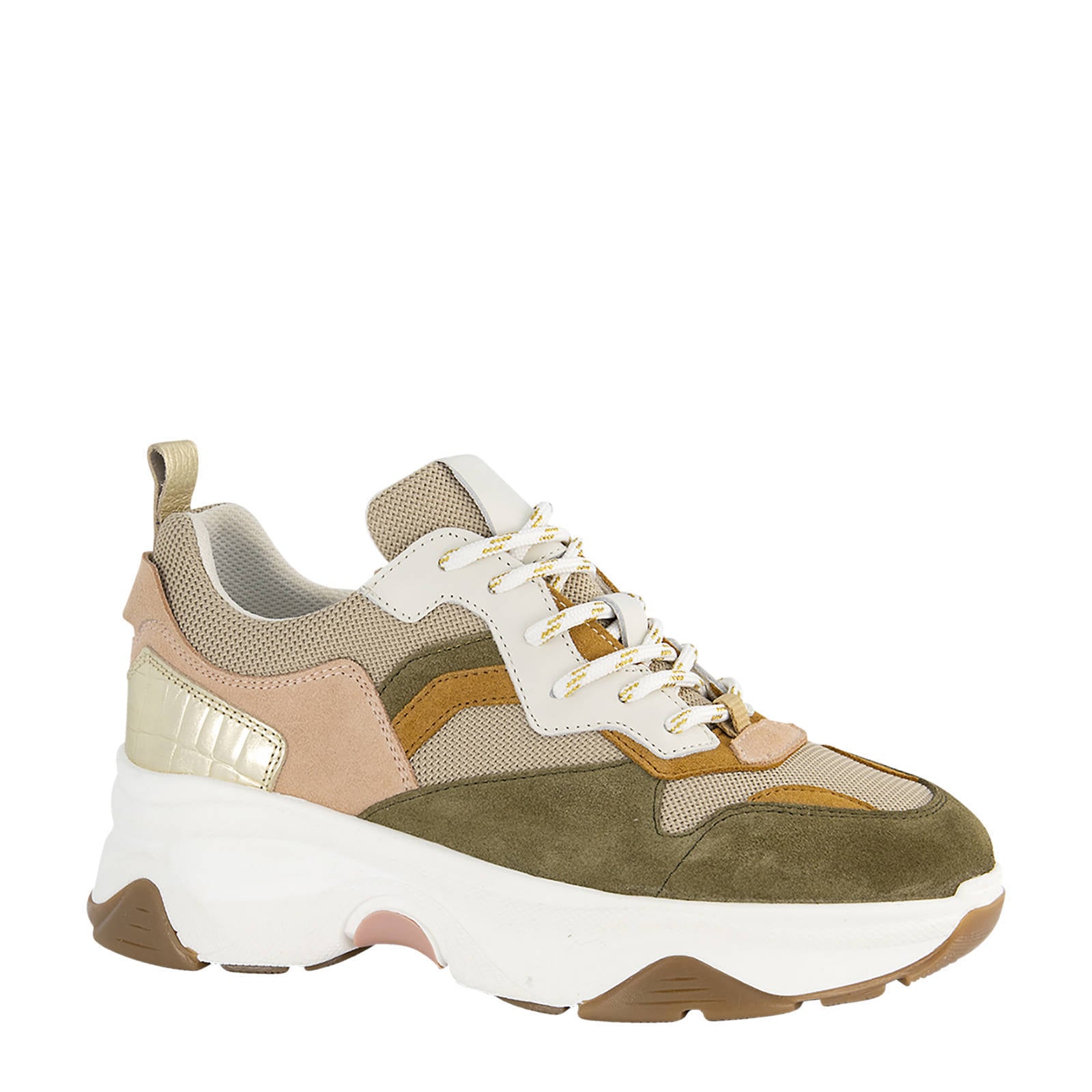 Oxmox suède chunky sneakers beige | wehkamp