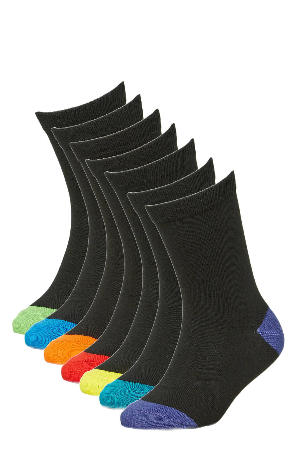 WE Fashion sokken - set van 7 zwart/multi