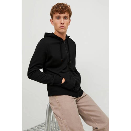 JACK & JONES ESSENTIALS sweatvest JJEBASIC zwart afbeelding