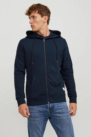 sweatvest JJEBASIC donkerblauw