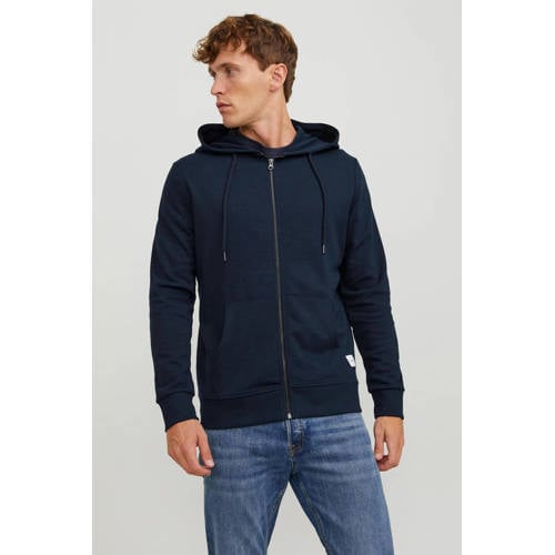 JACK & JONES ESSENTIALS sweatvest JJEBASIC donkerblauw afbeelding