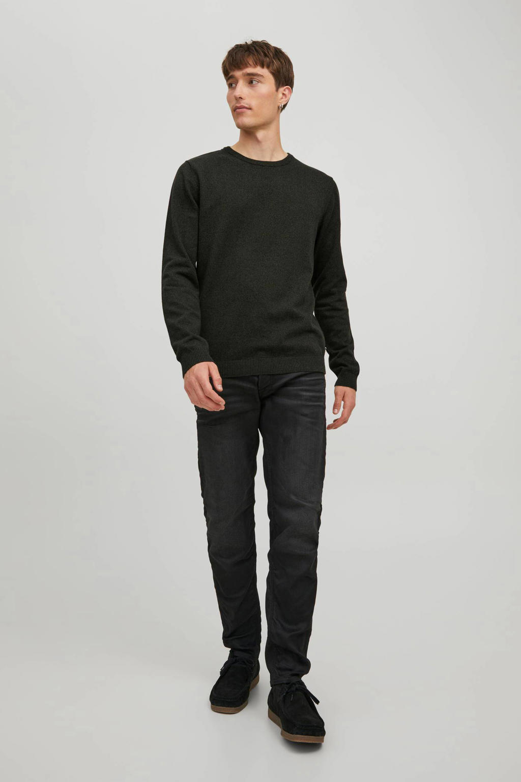 JACK & JONES ESSENTIALS gebreide trui donkergroen