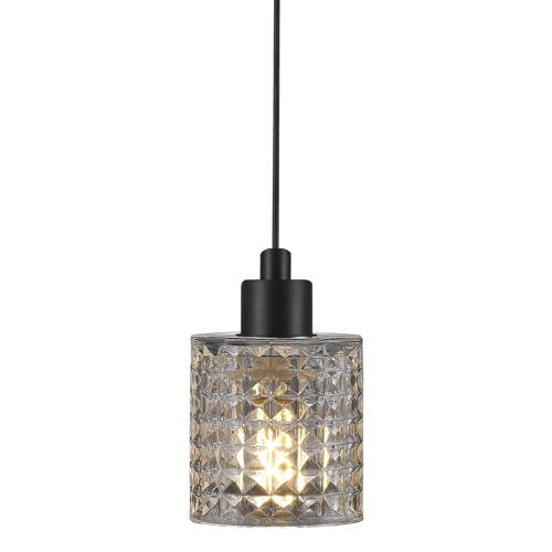 Nordlux hanglamp Hollywood zwart transparant E27