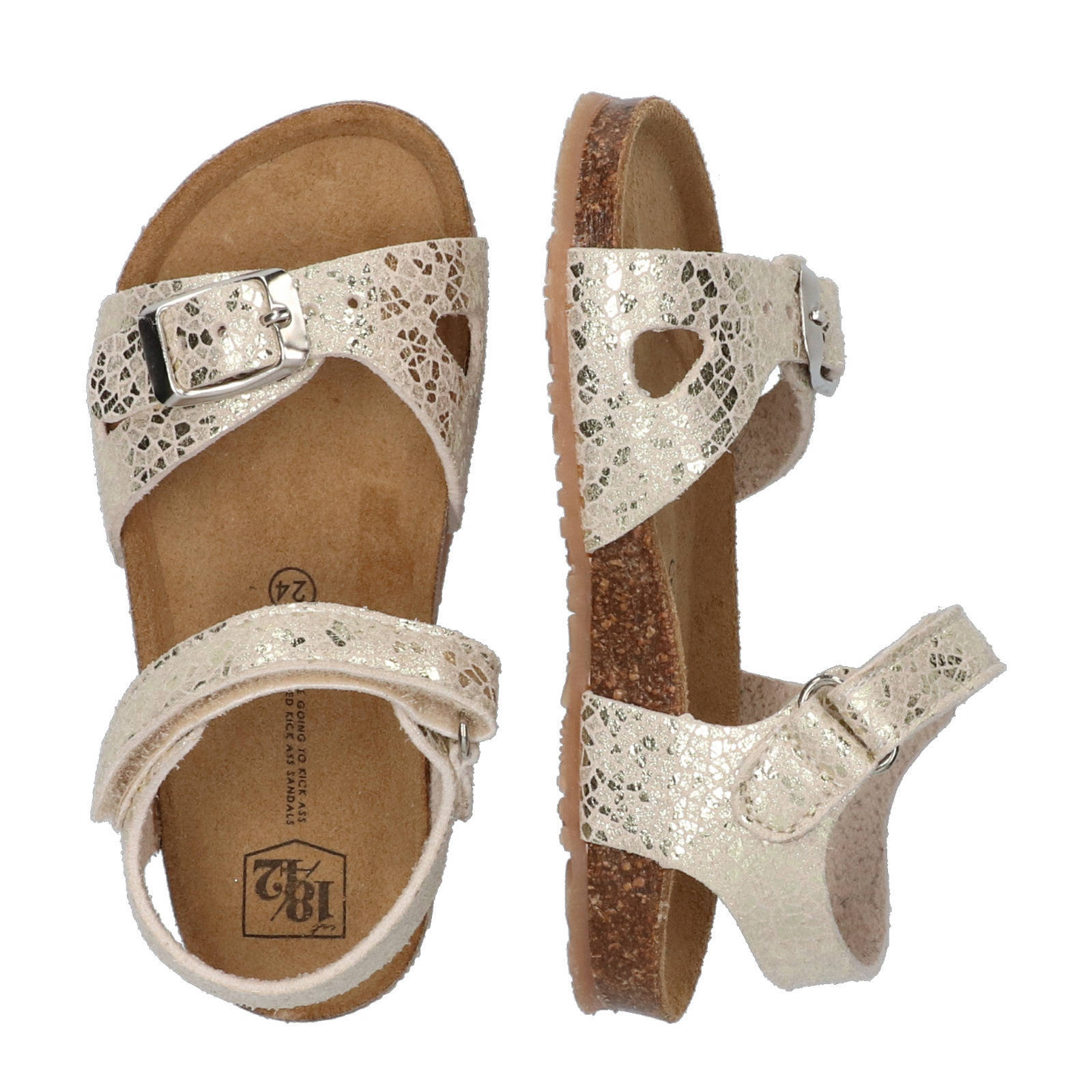 Est. 1842 sandalen met print goud | wehkamp