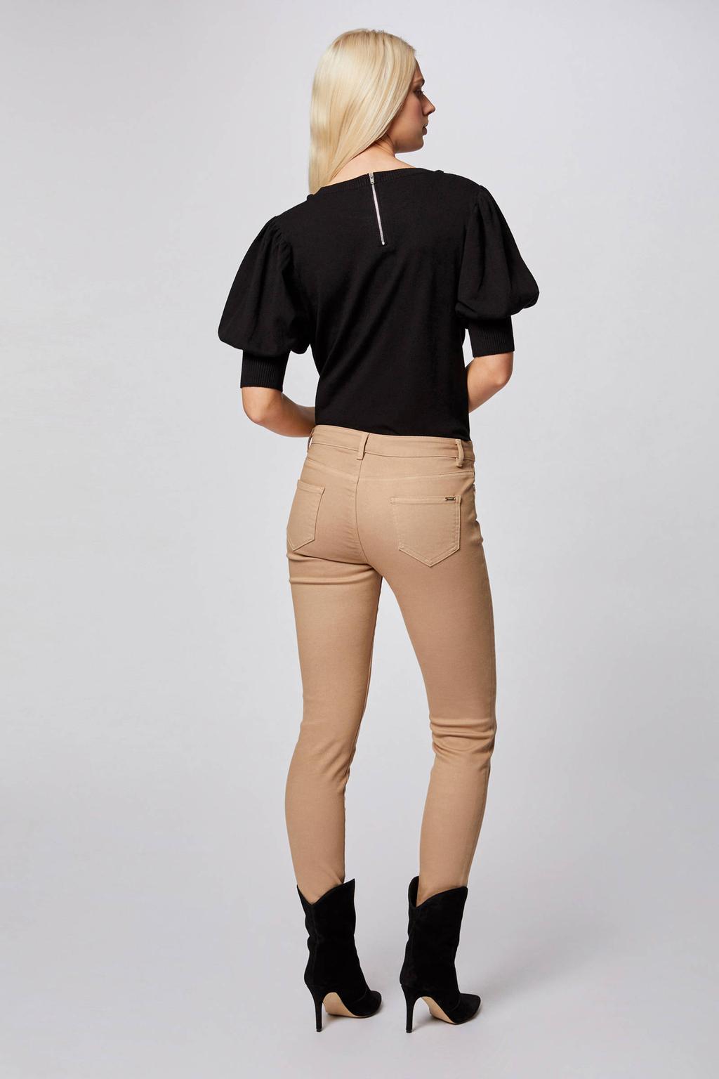 Morgan low waist skinny jeans lichtbruin