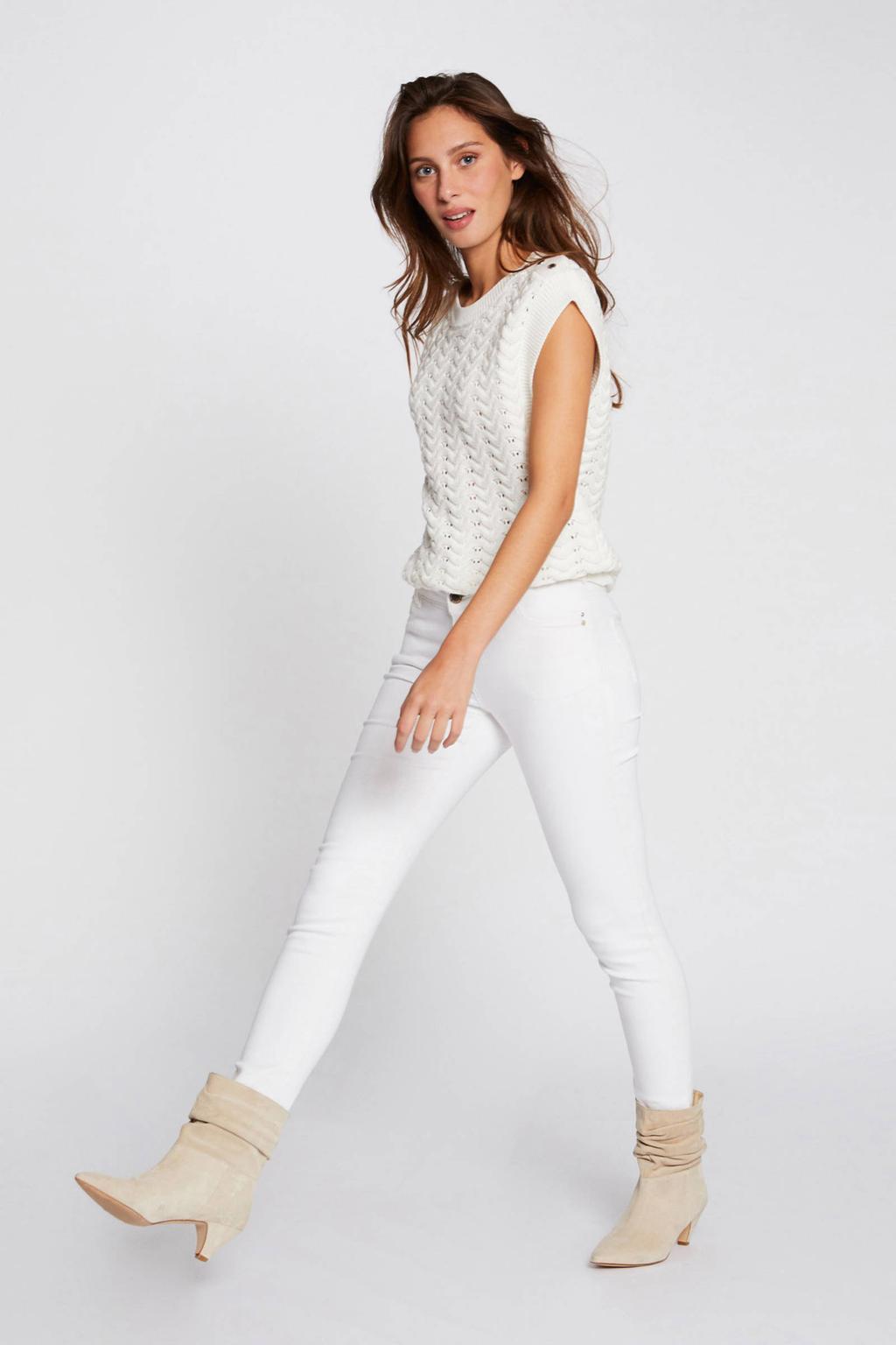 Morgan low waist skinny jeans off white