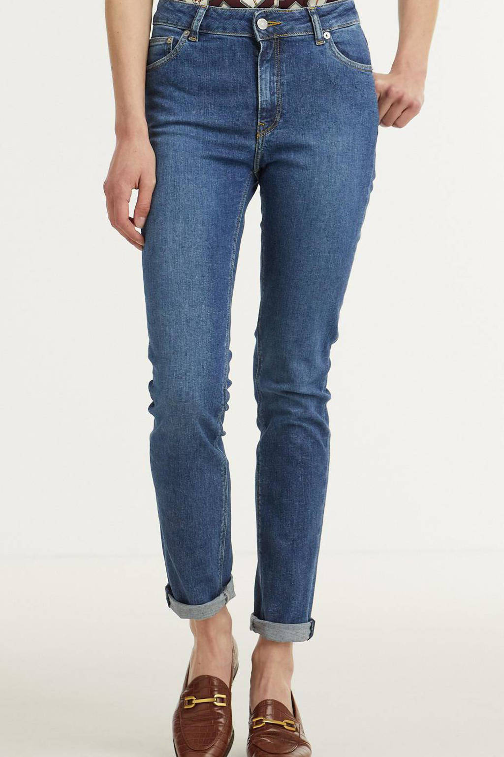 Mud Jeans high waist straight fit jeans Regular Swan authentic indigo, Authentic Indigo