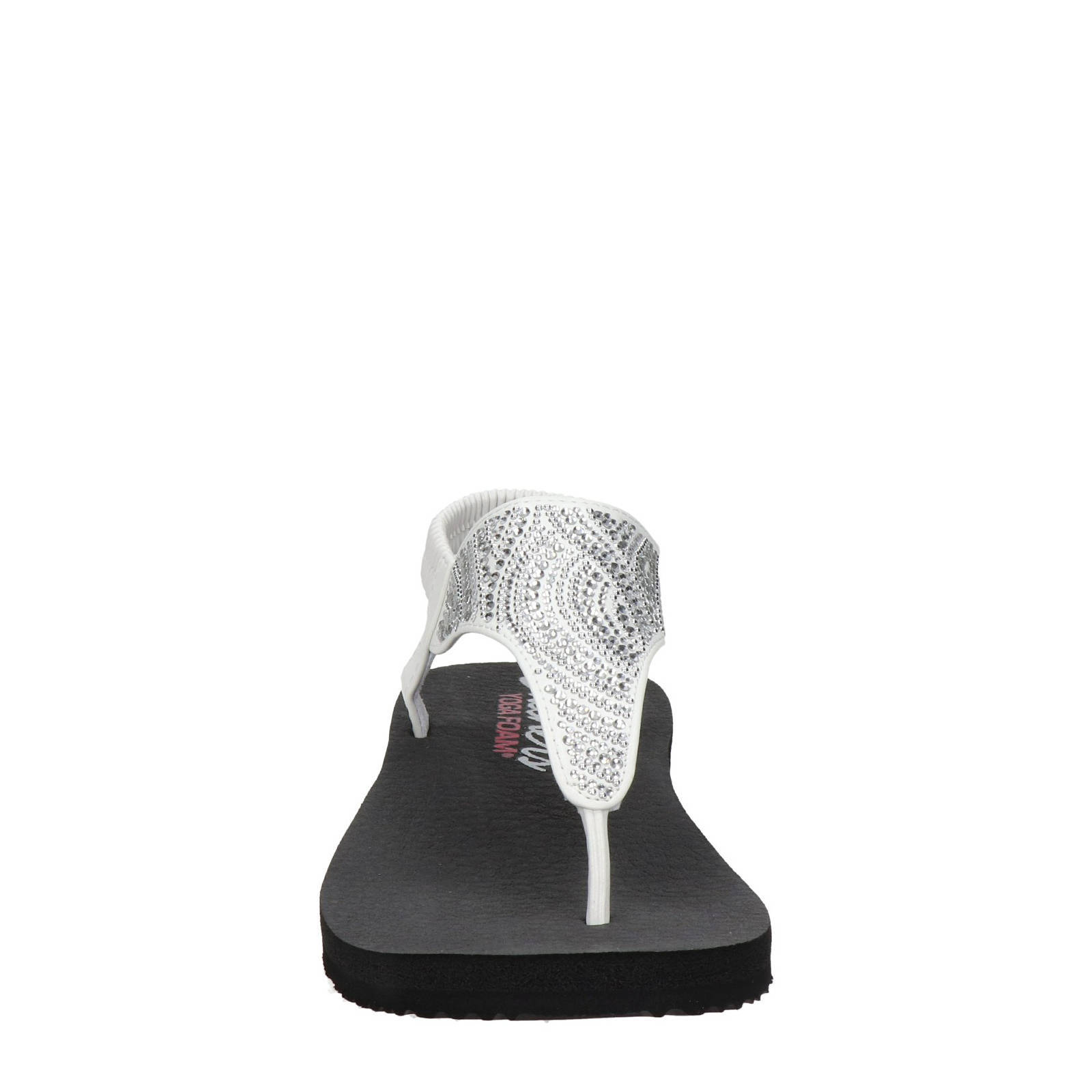 Skechers Meditation sandalen met strass steentjes wit | wehkamp