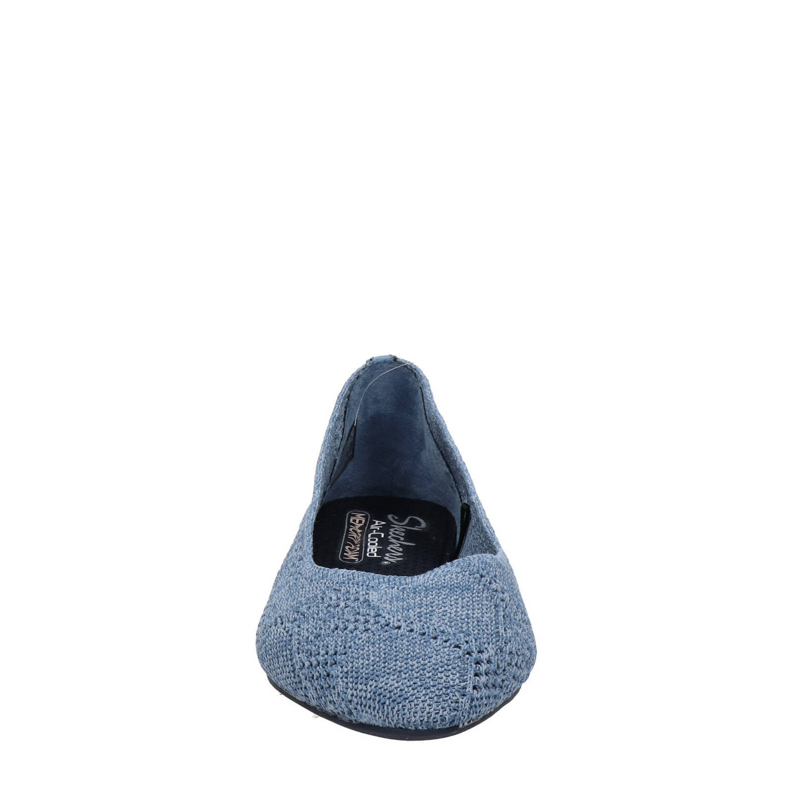 Skechers Knitty City ballerina's blauw | wehkamp