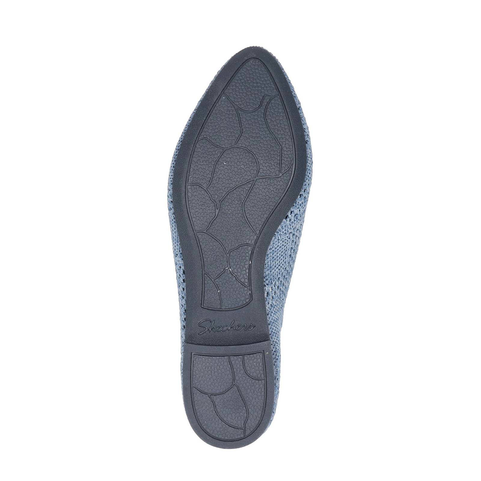 Skechers Knitty City ballerina's blauw | wehkamp