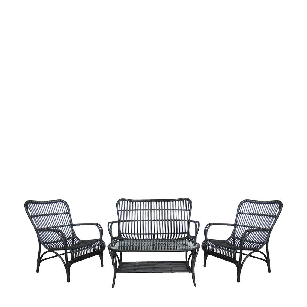 Wehkamp Home loungeset Tahiti, Zwart