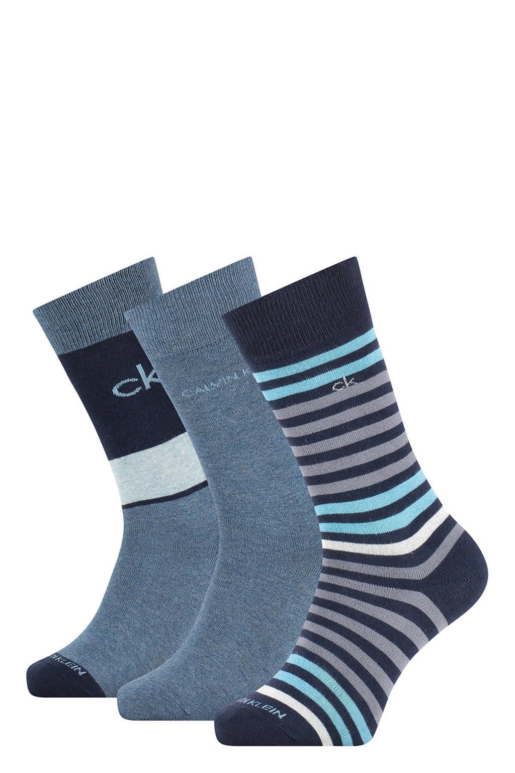 CALVIN KLEIN sokken - set van 3 donkerblauw, Donkerblauw