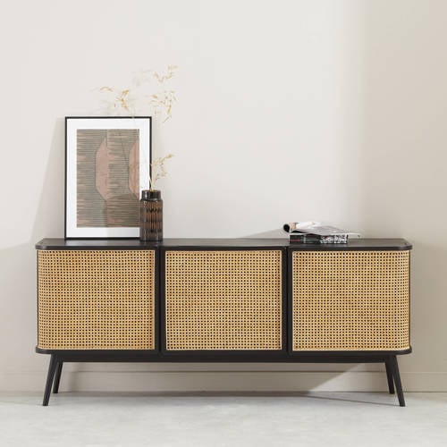 NOUS Living dressoir Nona - Zwart/naturel