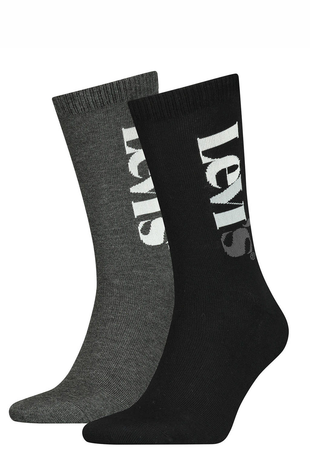 Levi's sokken - set van 2 zwart/grijs, Zwart/grijs