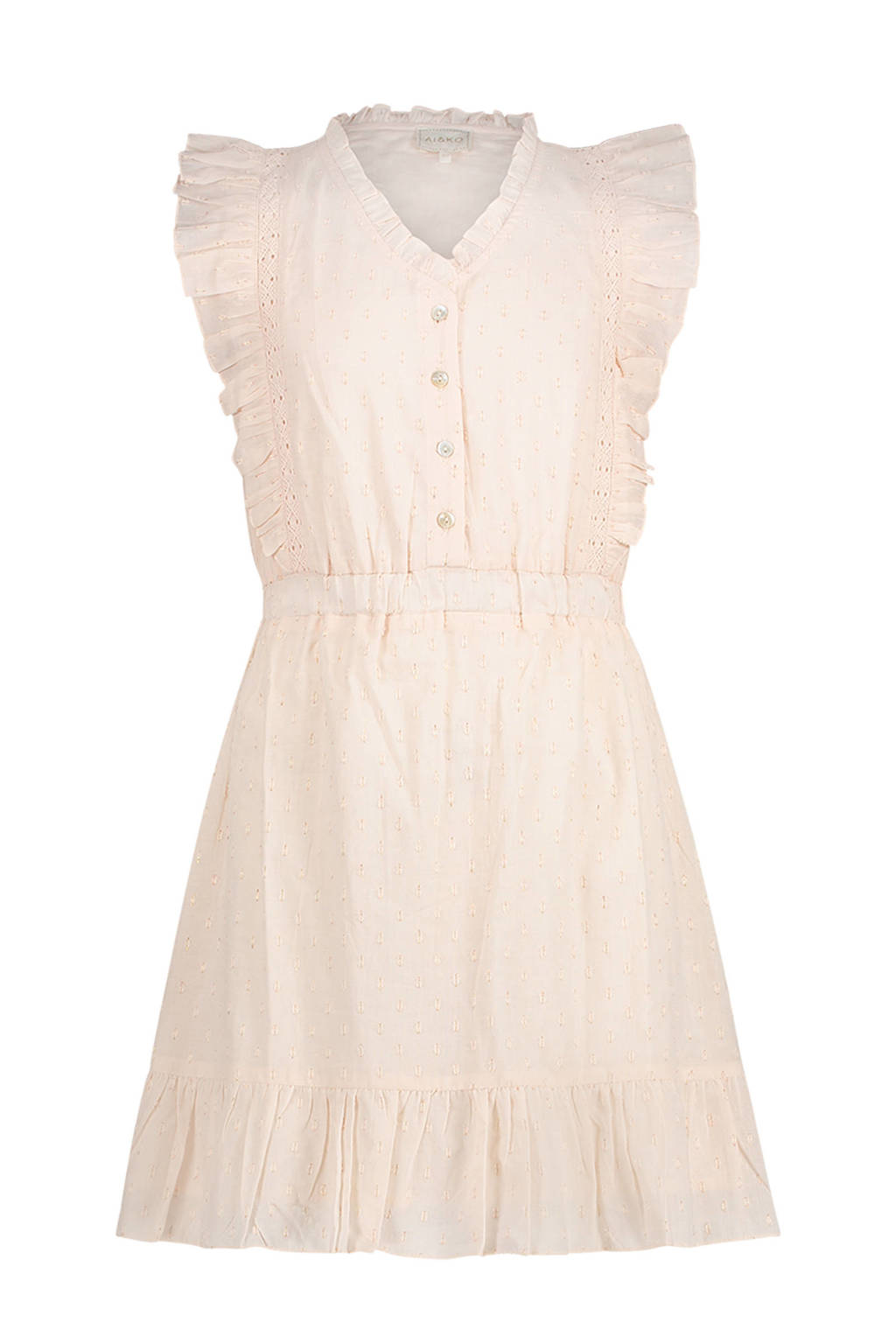 AI&KO jurk Fajenna met ruches nude, Nude