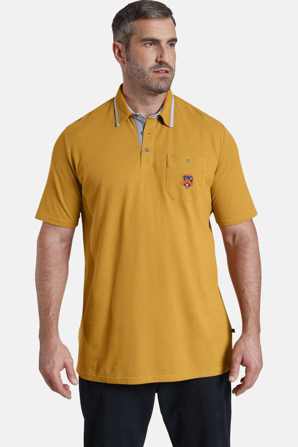 Charles Colby polo EARL DENNIS Plus Size geel